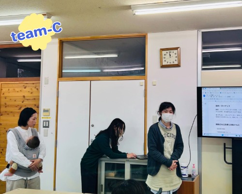 チームCのプレゼンの様子