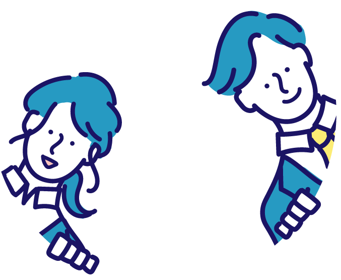 顔をだすビジネスパーソン