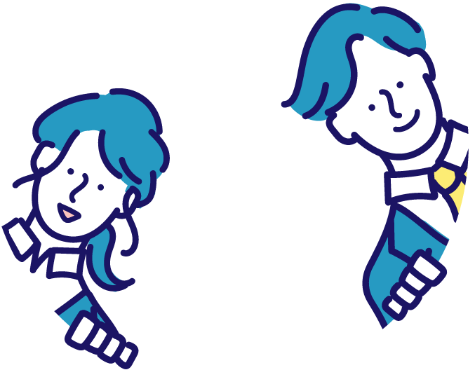 顔をだすビジネスパーソン