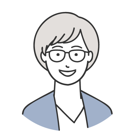 AWF03_ショートカットのメガネをかけた女性